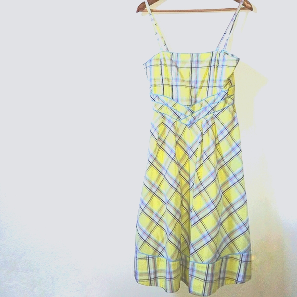 Anthropologie Maeve Yellow Cotton Dress
